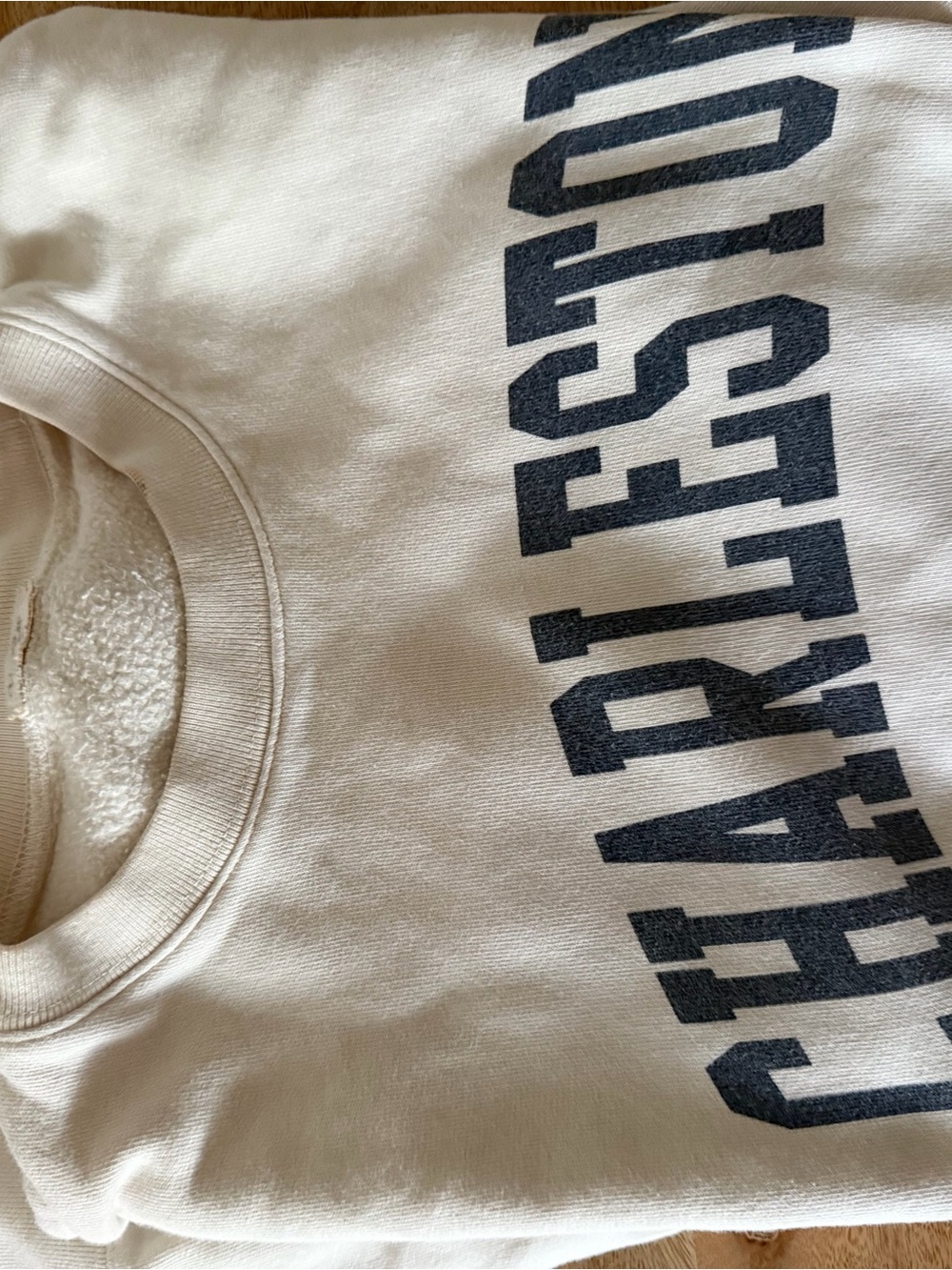 Brandy Melville White 'Charleston' Graphic Sweatshirt